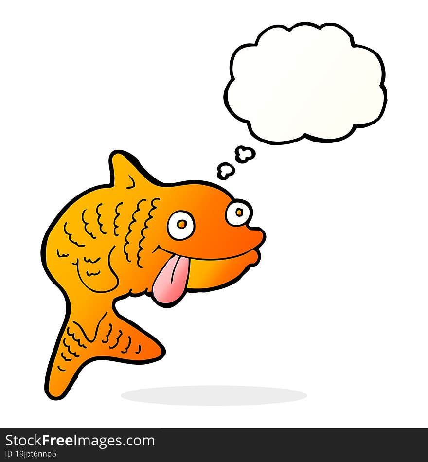 Cartoon Fish With Thought Bubble