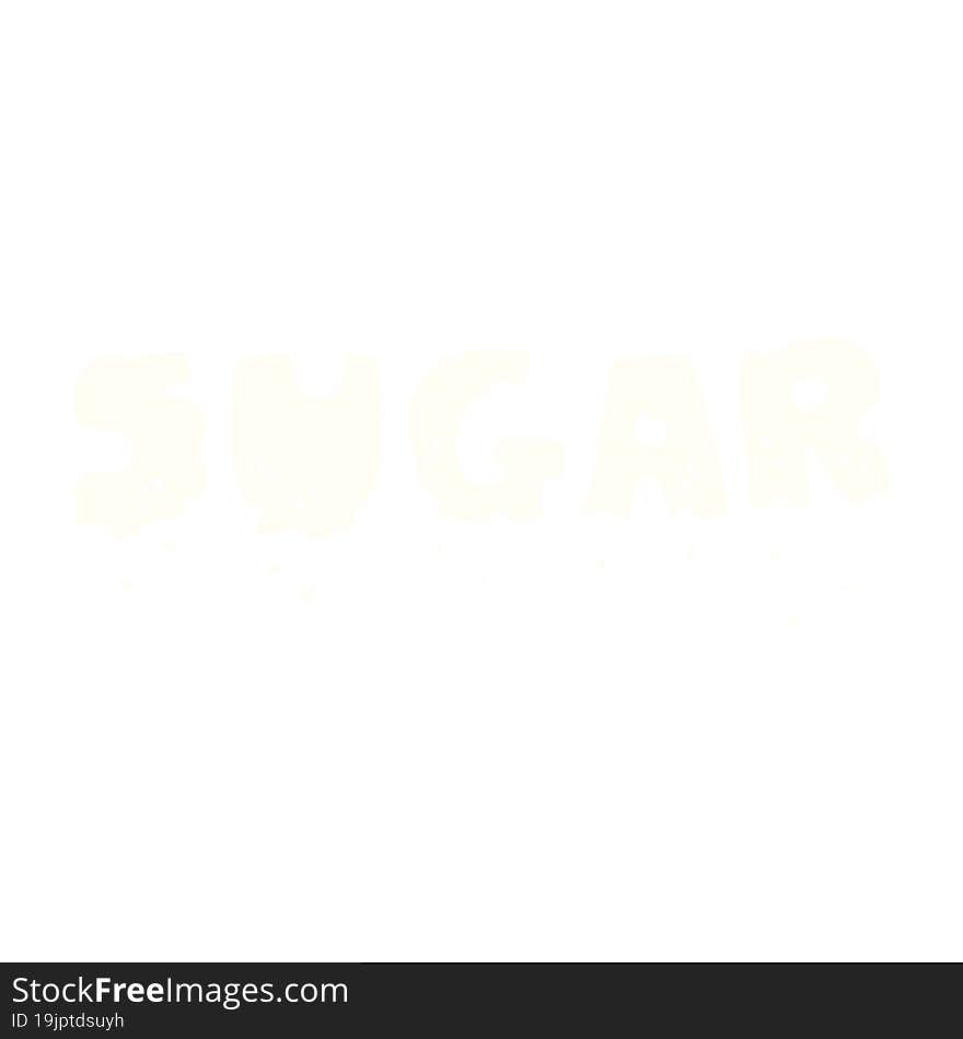 Cartoon Doodle Word Sugar