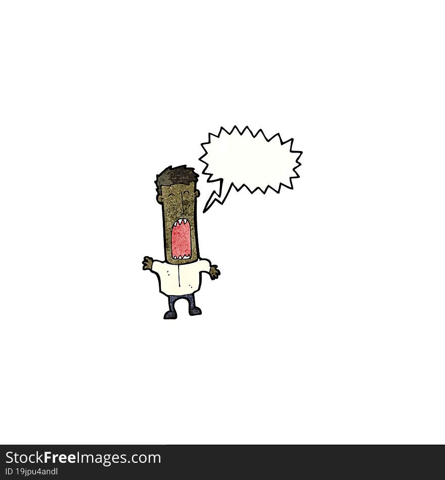 cartoon shouting man