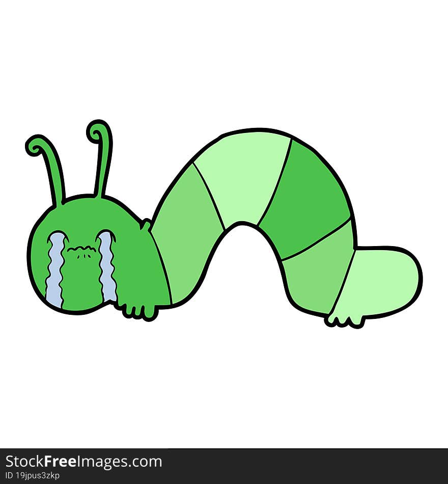 cartoon caterpillar obsessing over his regrets. cartoon caterpillar obsessing over his regrets