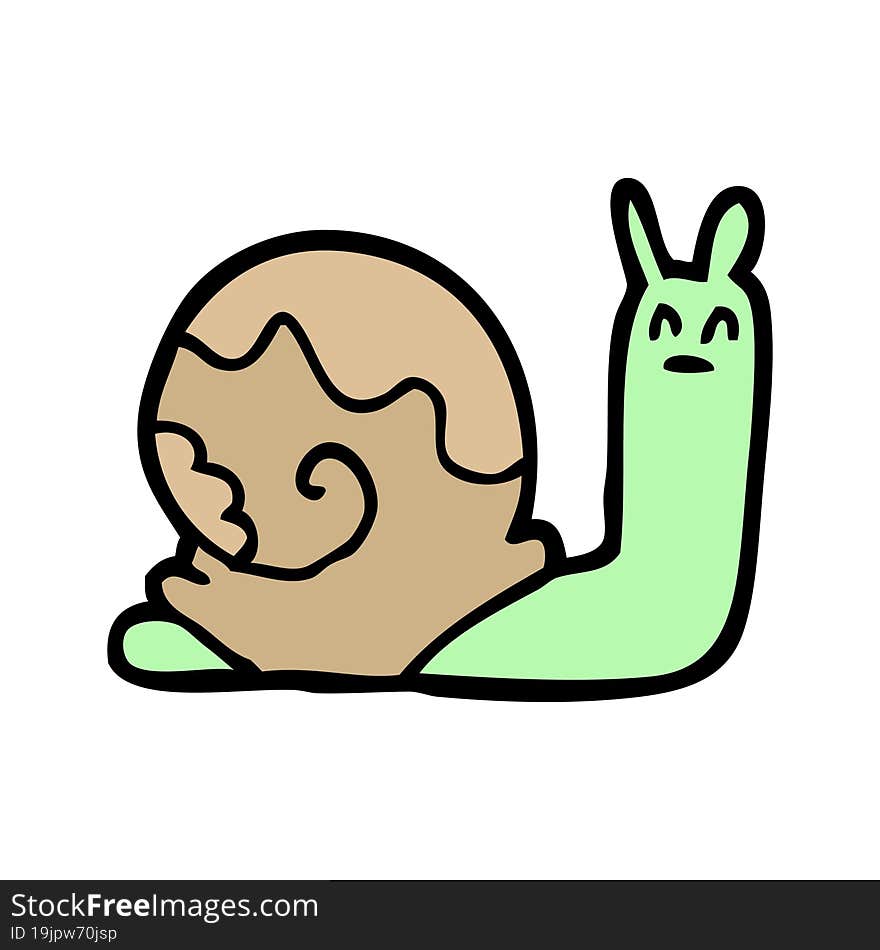 Cartoon Doodle Snail