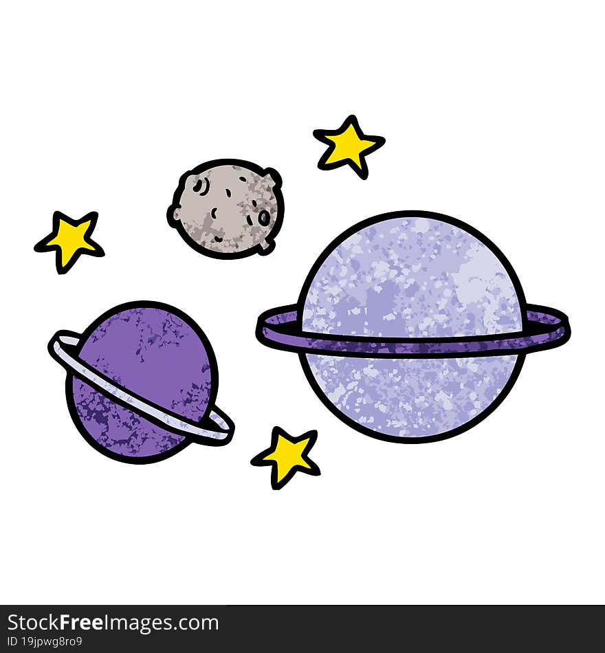 cartoon planets. cartoon planets