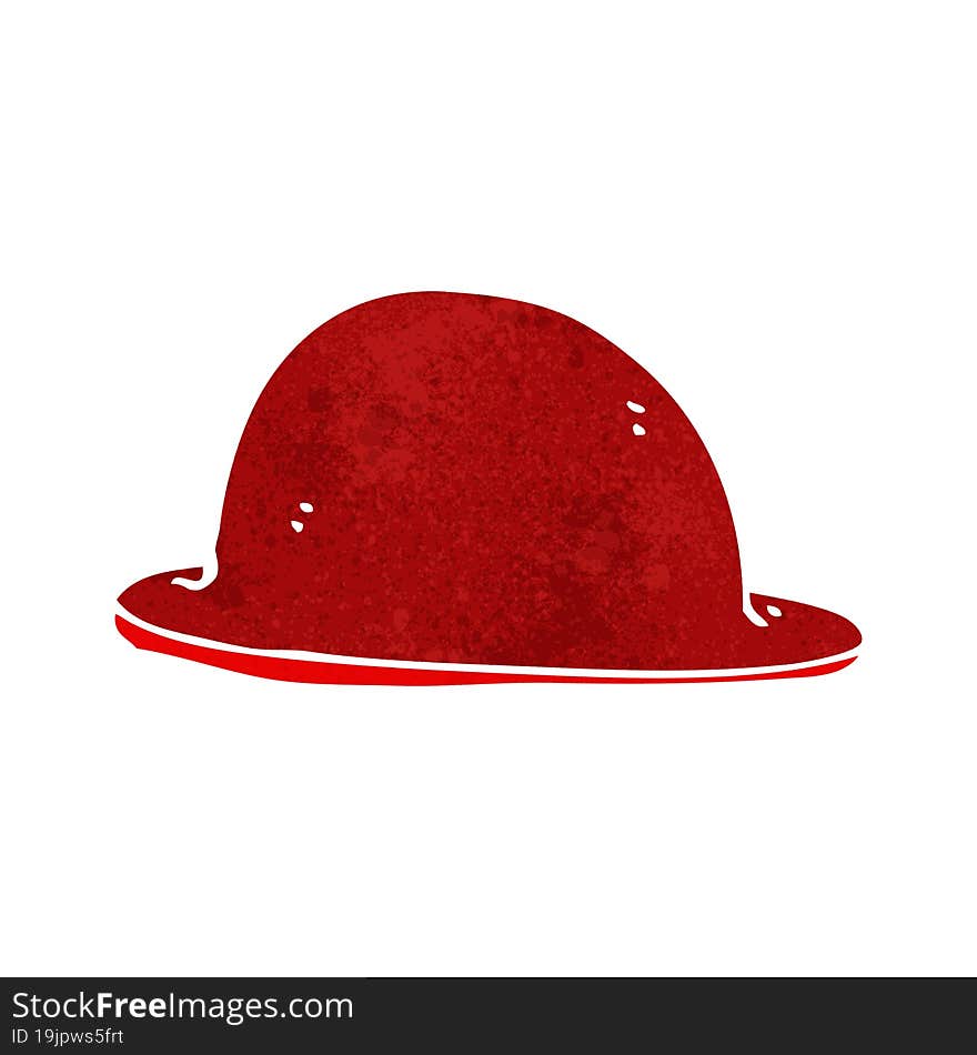 Cartoon Red Bowler Hat