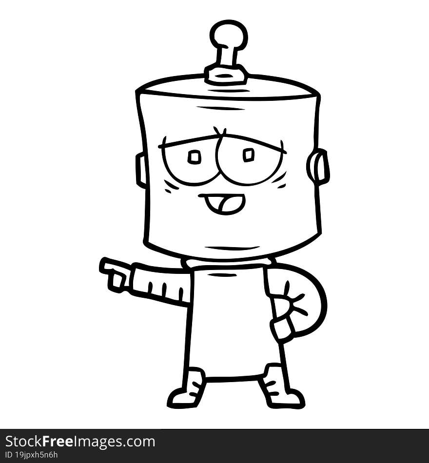 cartoon robot. cartoon robot