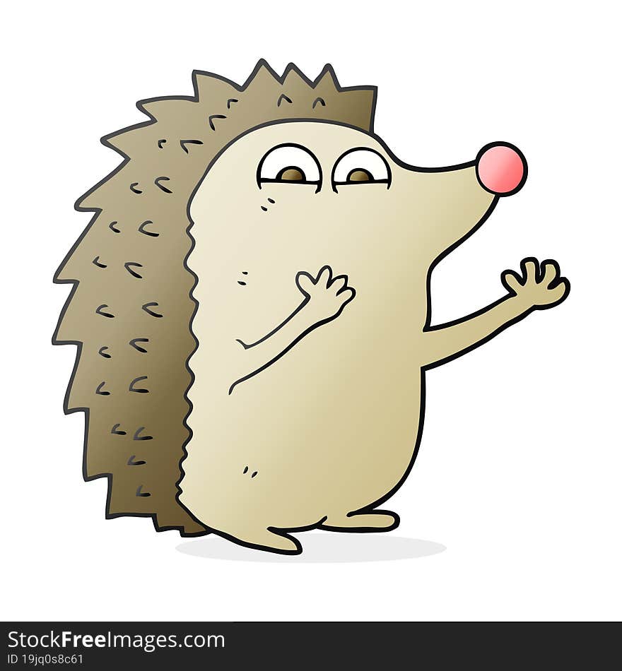 cartoon cute hedgehog