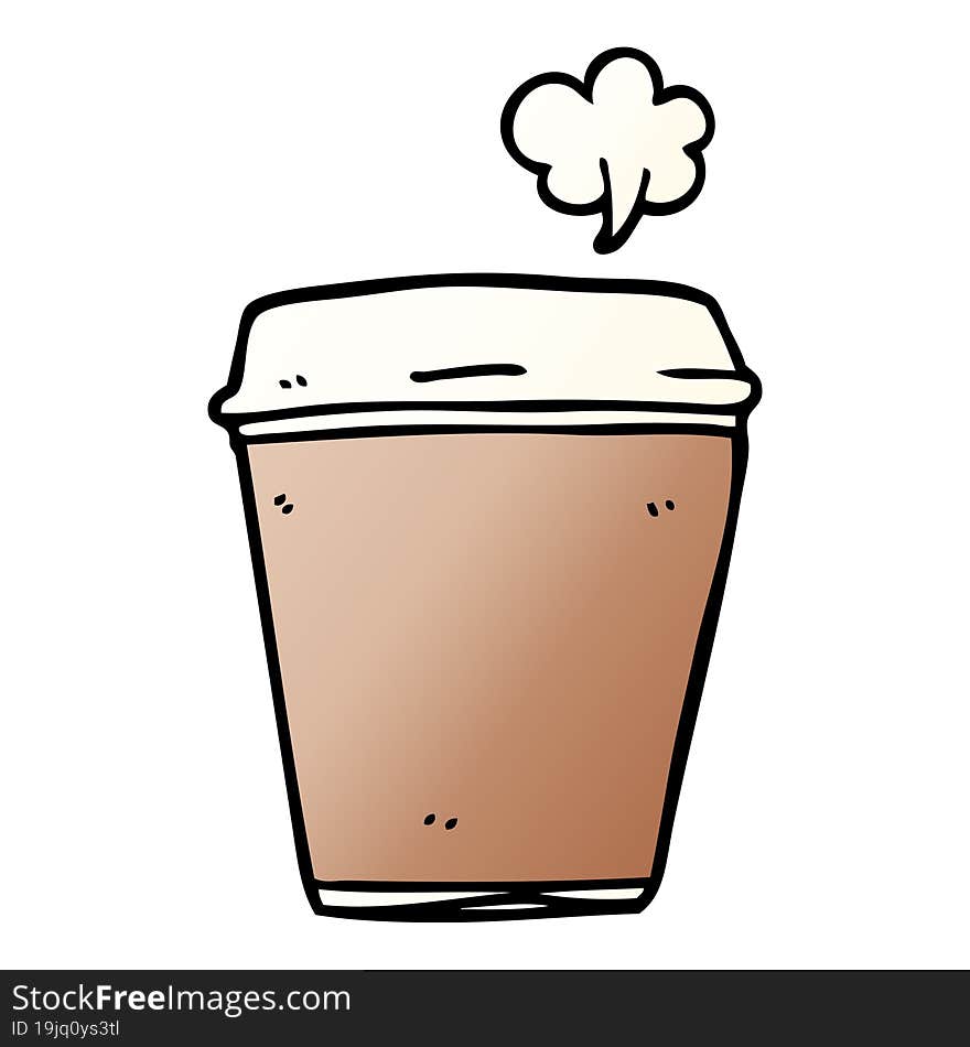 cartoon doodle coffee cup