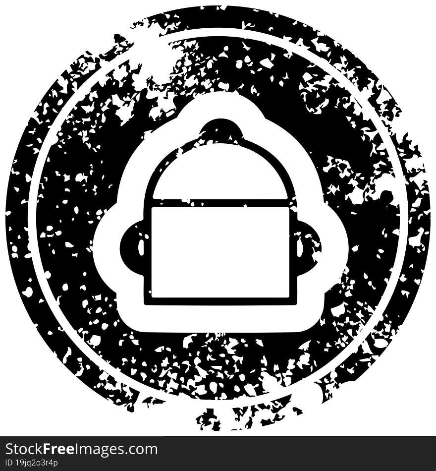 Cooking Pot Distressed Icon