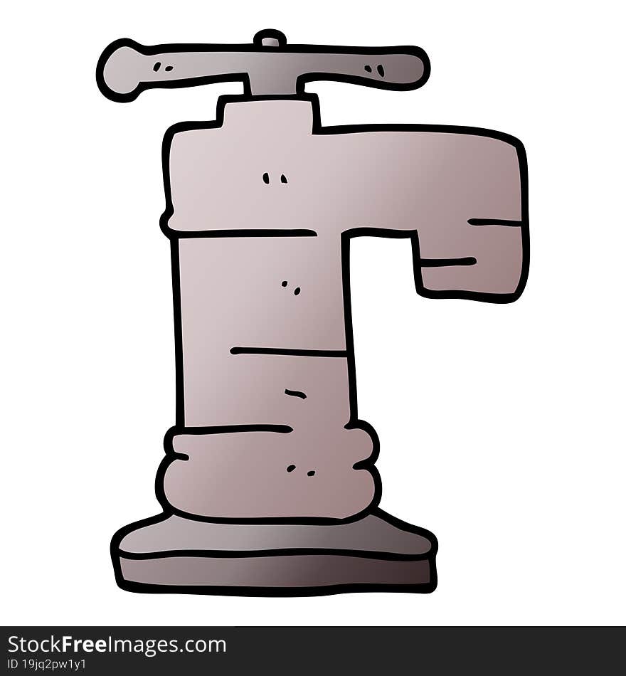 cartoon doodle faucet