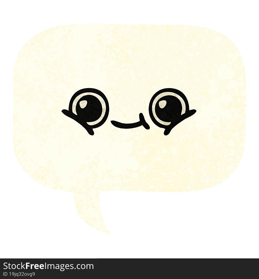 retro illustration style cartoon speech bubble