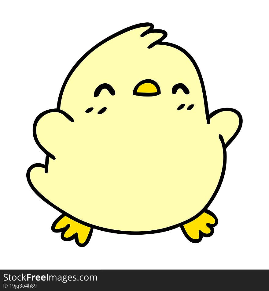 cartoon of a cute little bird