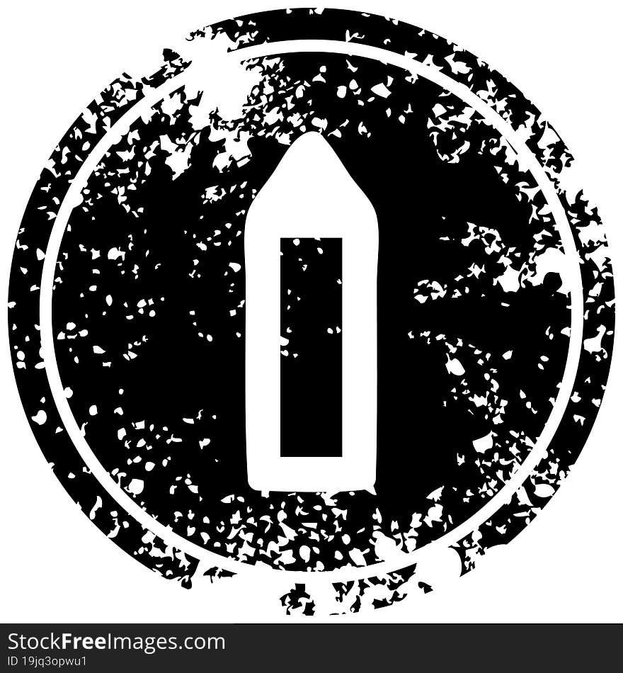 simple pencil distressed icon symbol