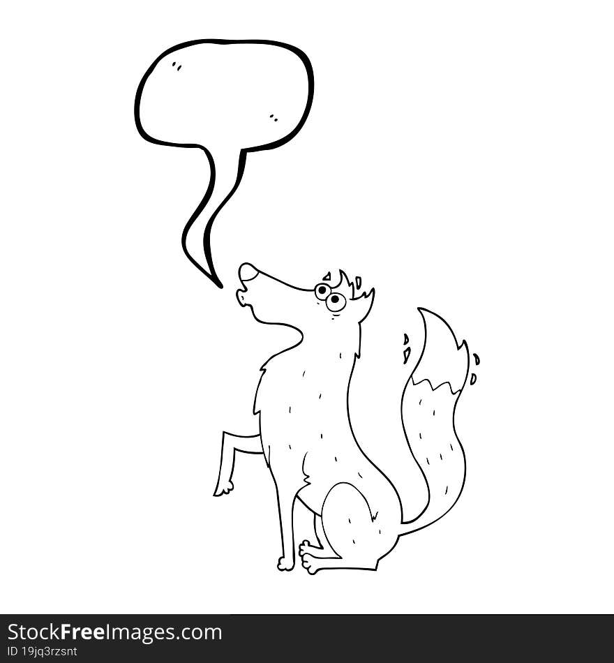 speech bubble cartoon wolf