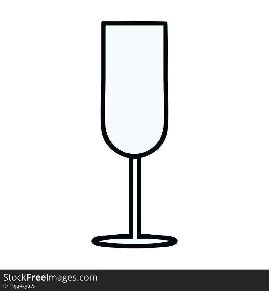 Cute Cartoon Champagne Flute