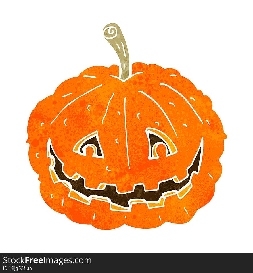 Cartoon Grinning Pumpkin