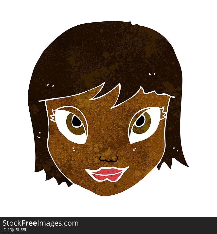 cartoon female face