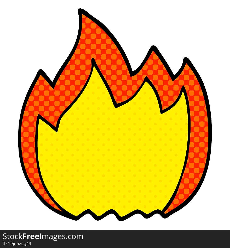 Cartoon Doodle Open Flame