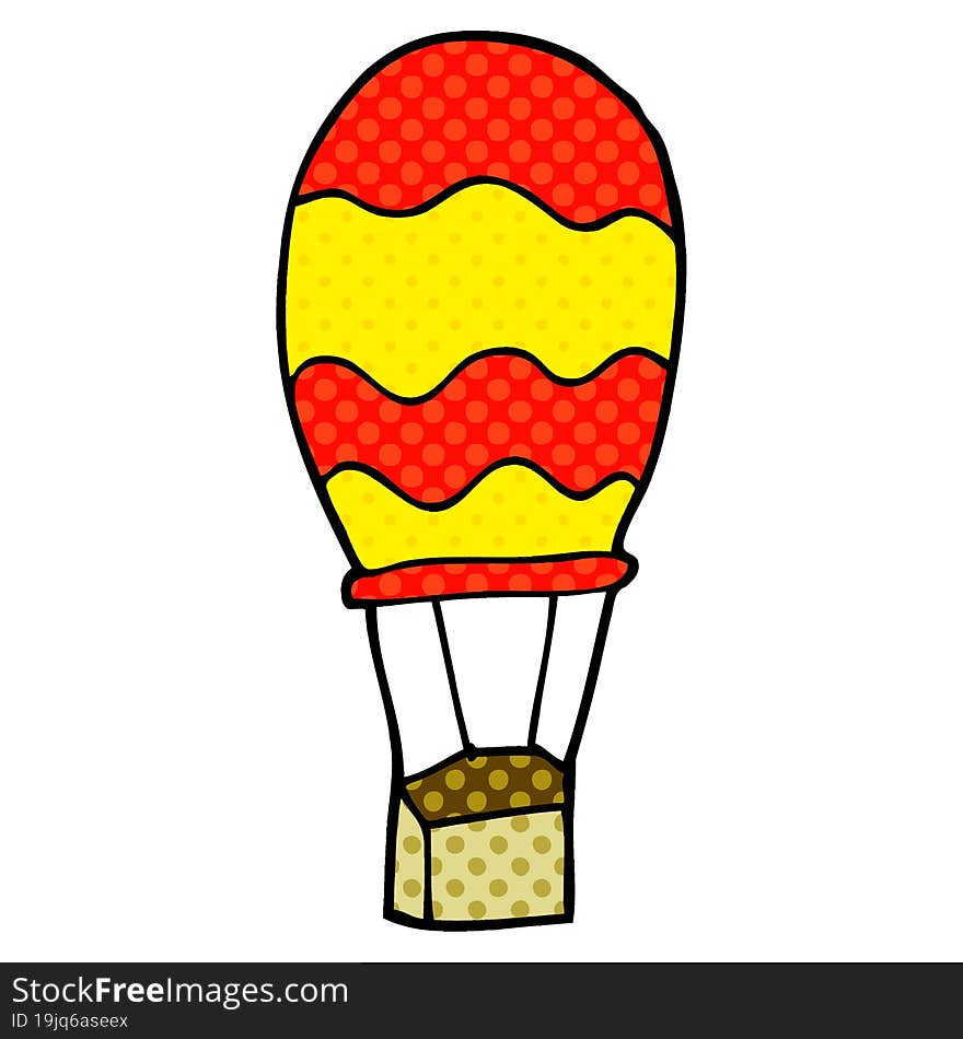 cartoon doodle of a hot air balloon