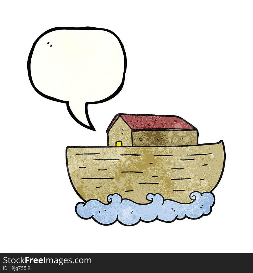 Speech Bubble Textured Cartoon Noah S Ark