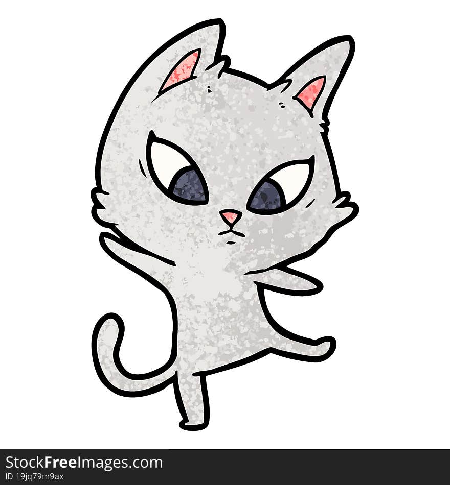 confused cartoon cat. confused cartoon cat