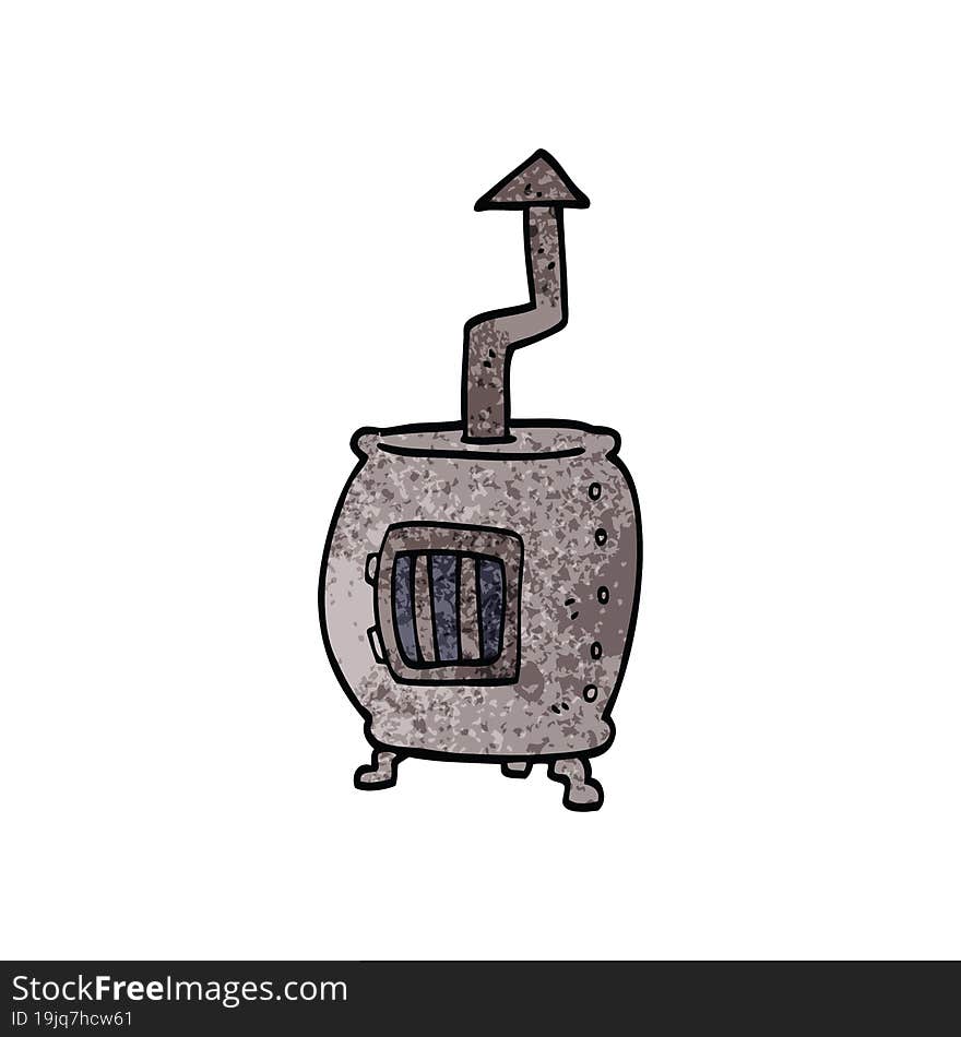 Cartoon Doodle Pot Bellied Stove