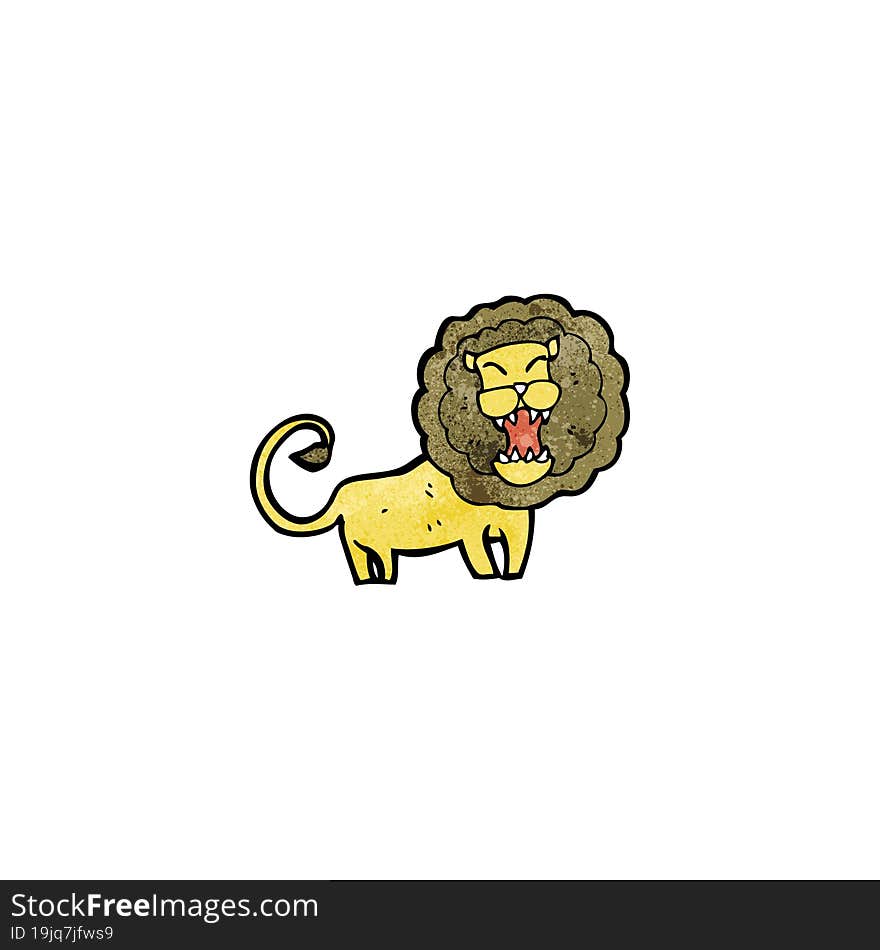 cartoon roaring lion