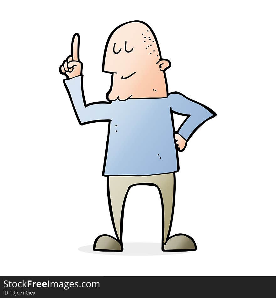 Cartoon Man Pointing Finger