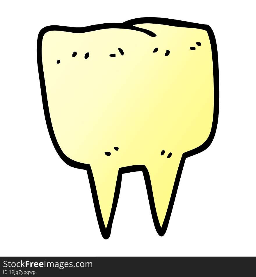 cartoon doodle tooth