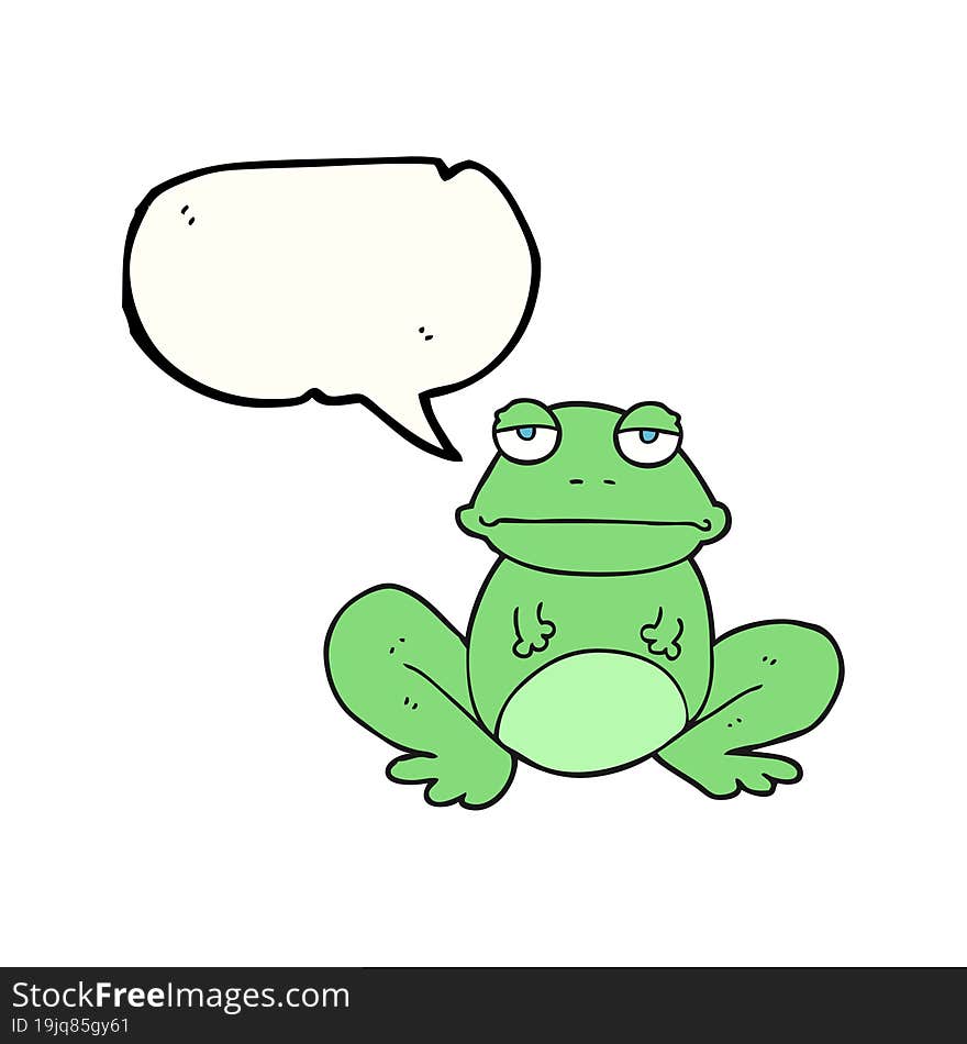 Speech Bubble Cartoon Frog