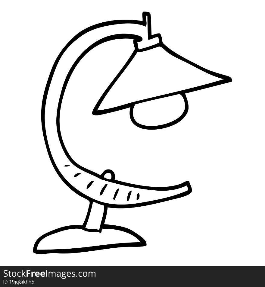 Line Drawing Cartoon Desk Lamp