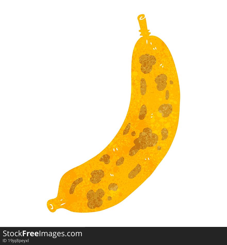 retro cartoon banana