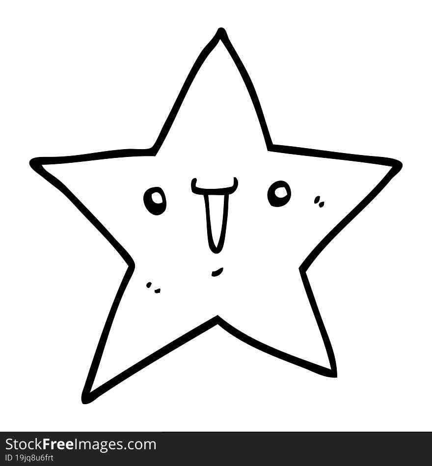 cute cartoon star