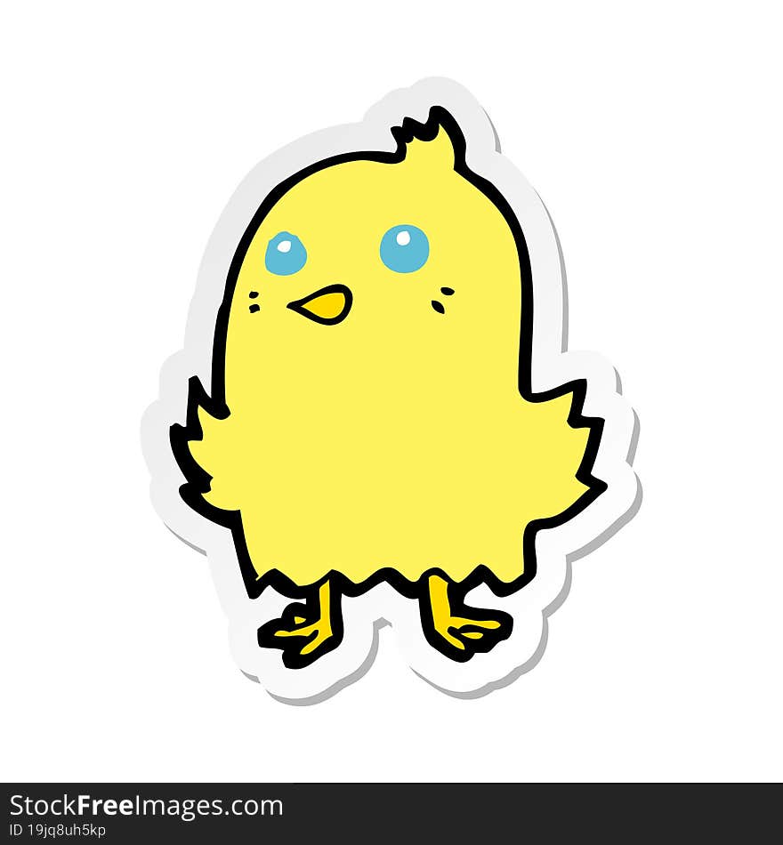 sticker of a cartoon bird