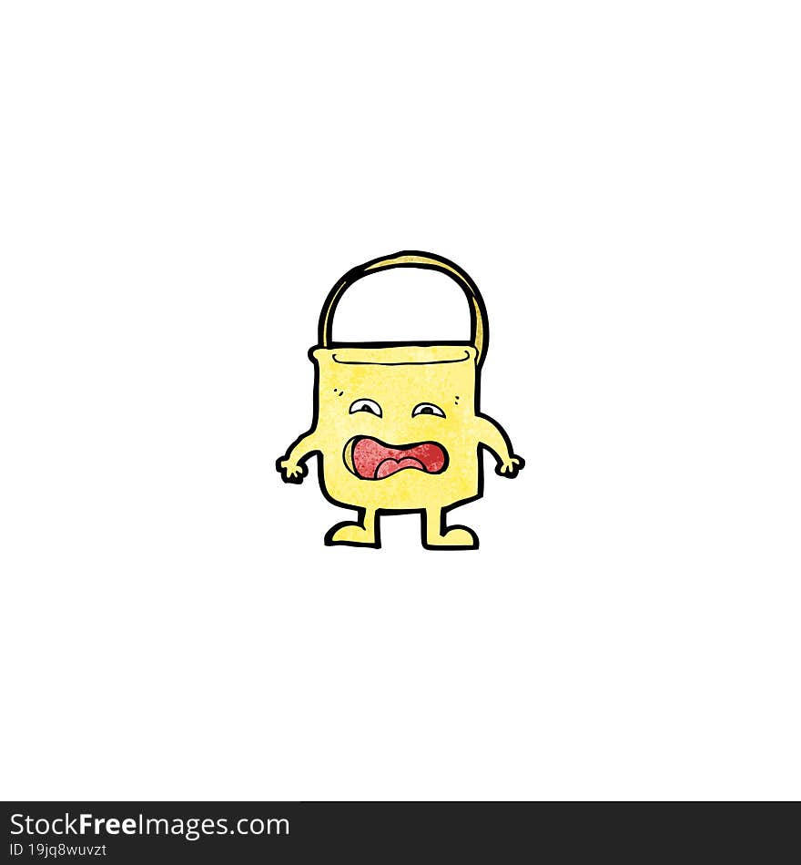 bucket cartoon character