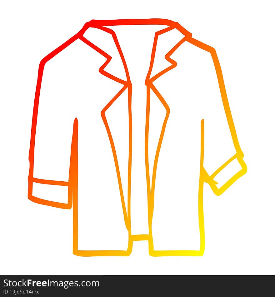 warm gradient line drawing cartoon suit shirt