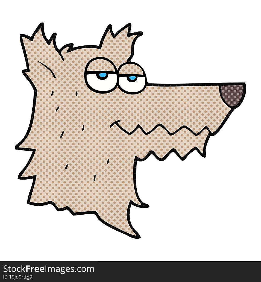 cartoon wolf head