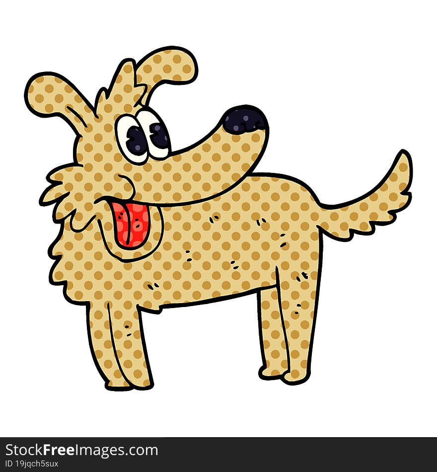 cartoon doodle happy dog