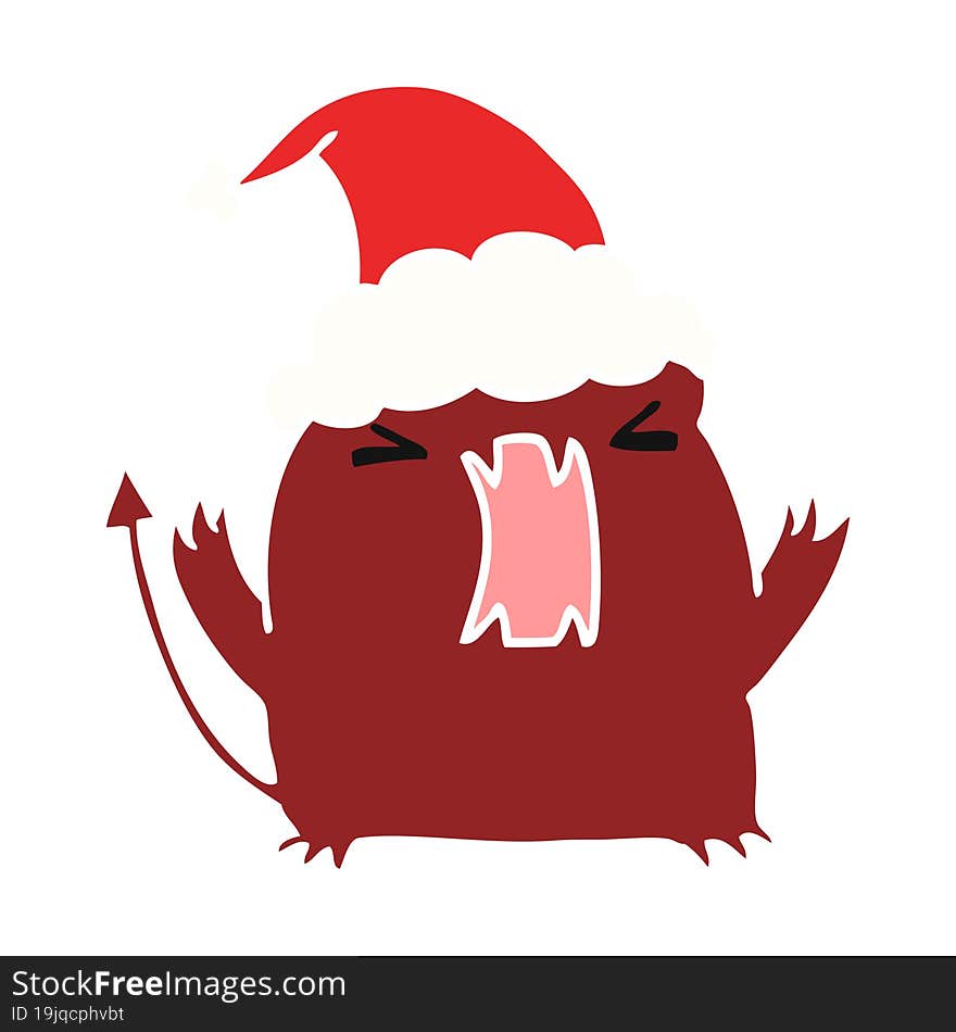 christmas cartoon of kawaii devil