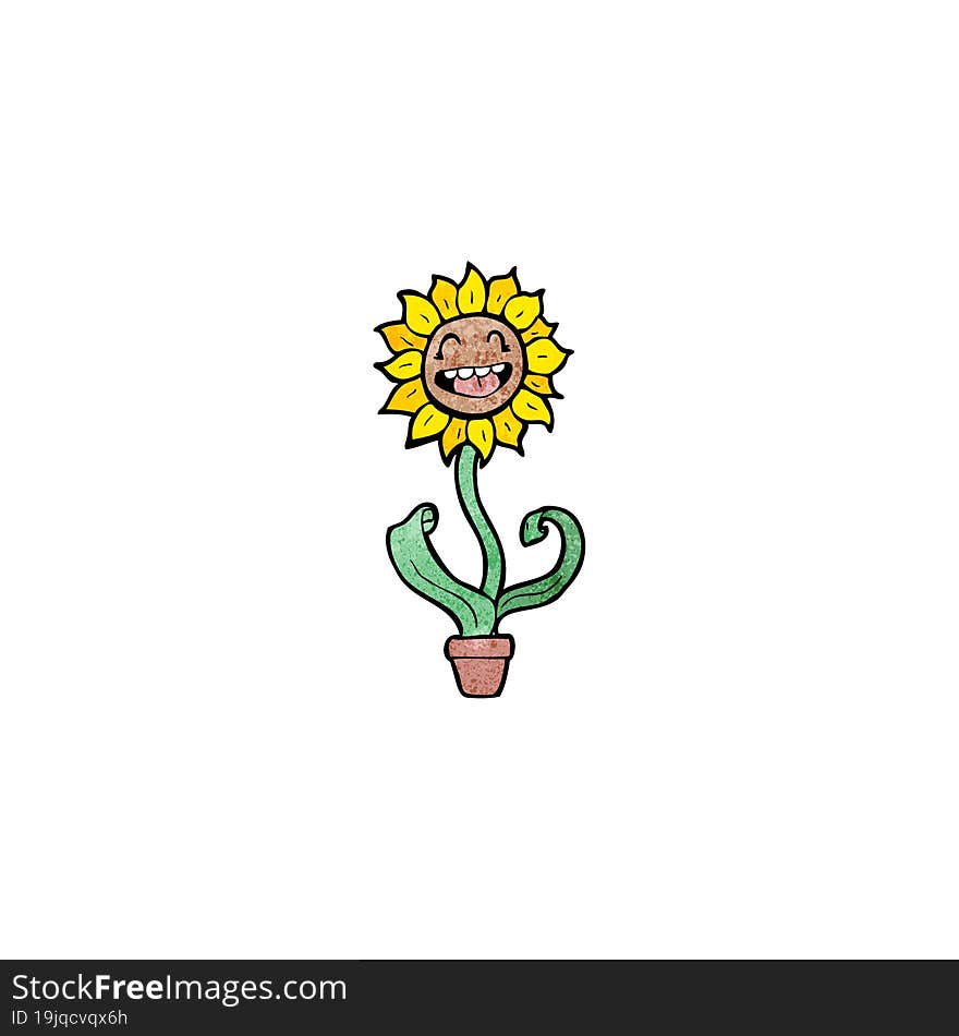 sunflower cartoon character