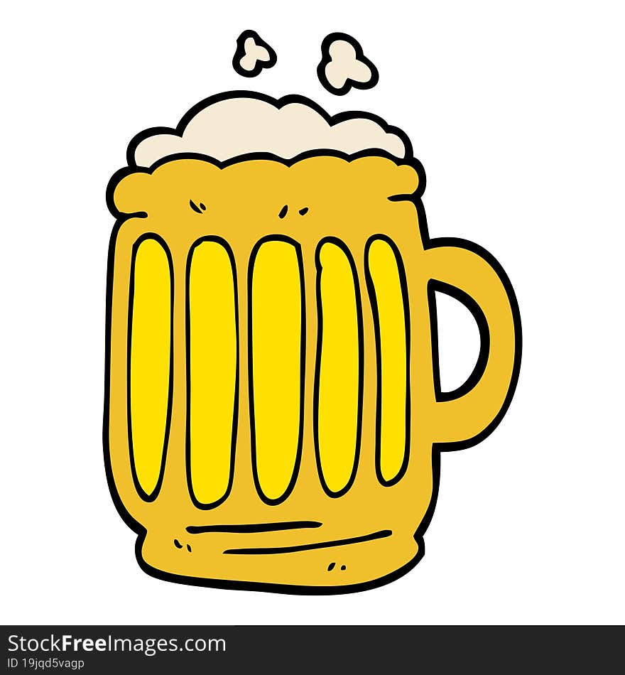 Cartoon Doodle Tankard Of Beer