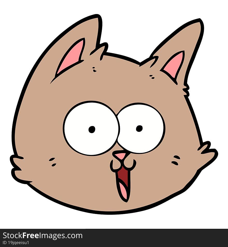 cartoon cat face. cartoon cat face