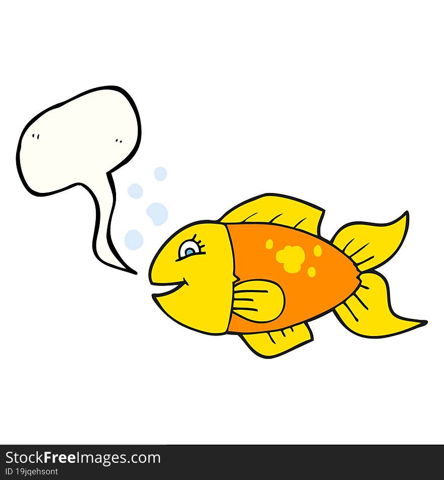 speech bubble cartoon fish