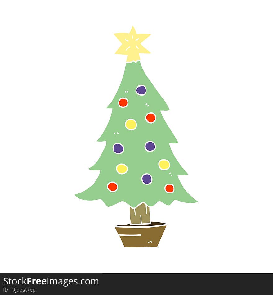 Cartoon Doodle Christmas Tree