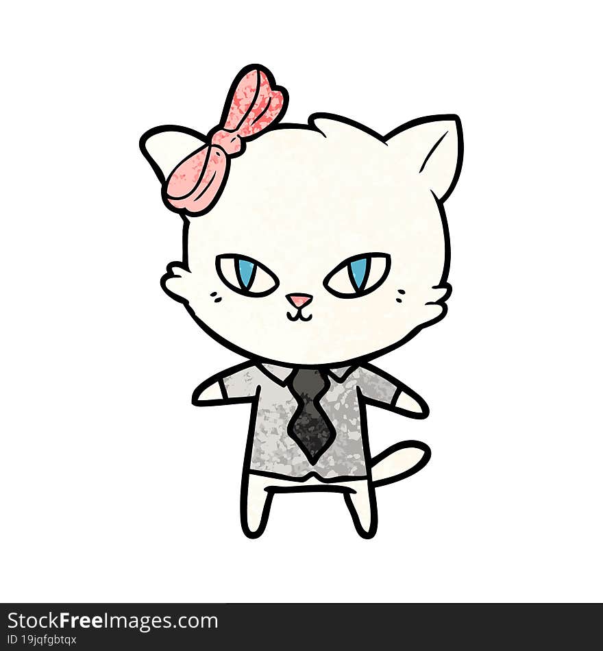 cute cartoon cat boss. cute cartoon cat boss