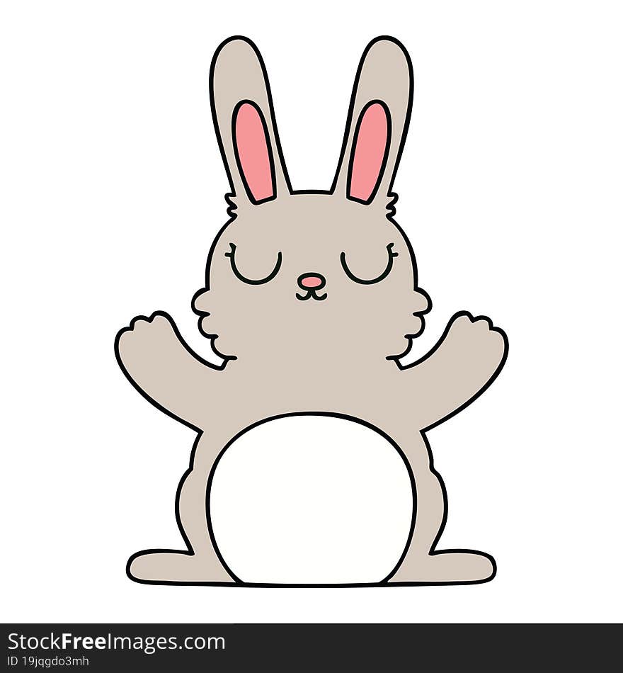 hand drawn quirky cartoon rabbit. hand drawn quirky cartoon rabbit