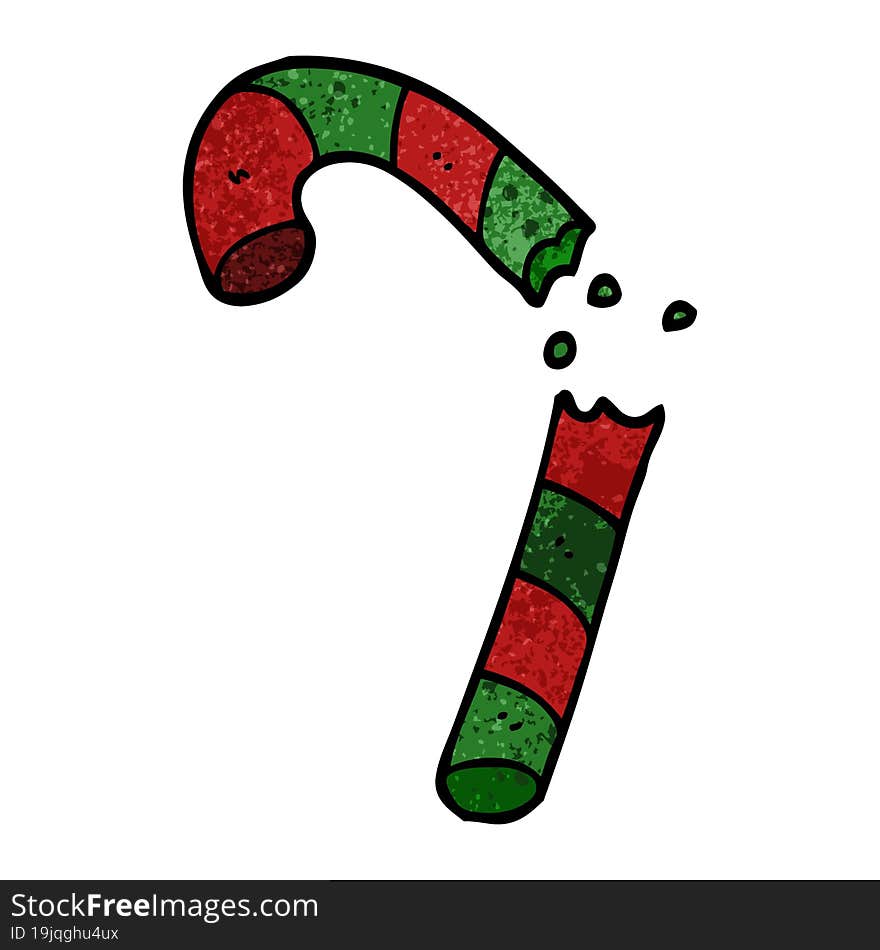 Cartoon Doodle Xmas Candy Cane