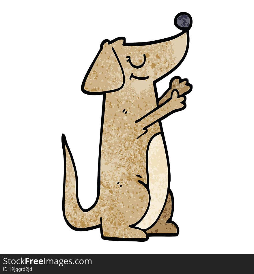 cartoon doodle dog