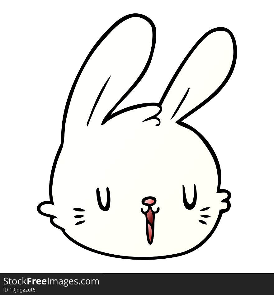 cartoon rabbit face. cartoon rabbit face