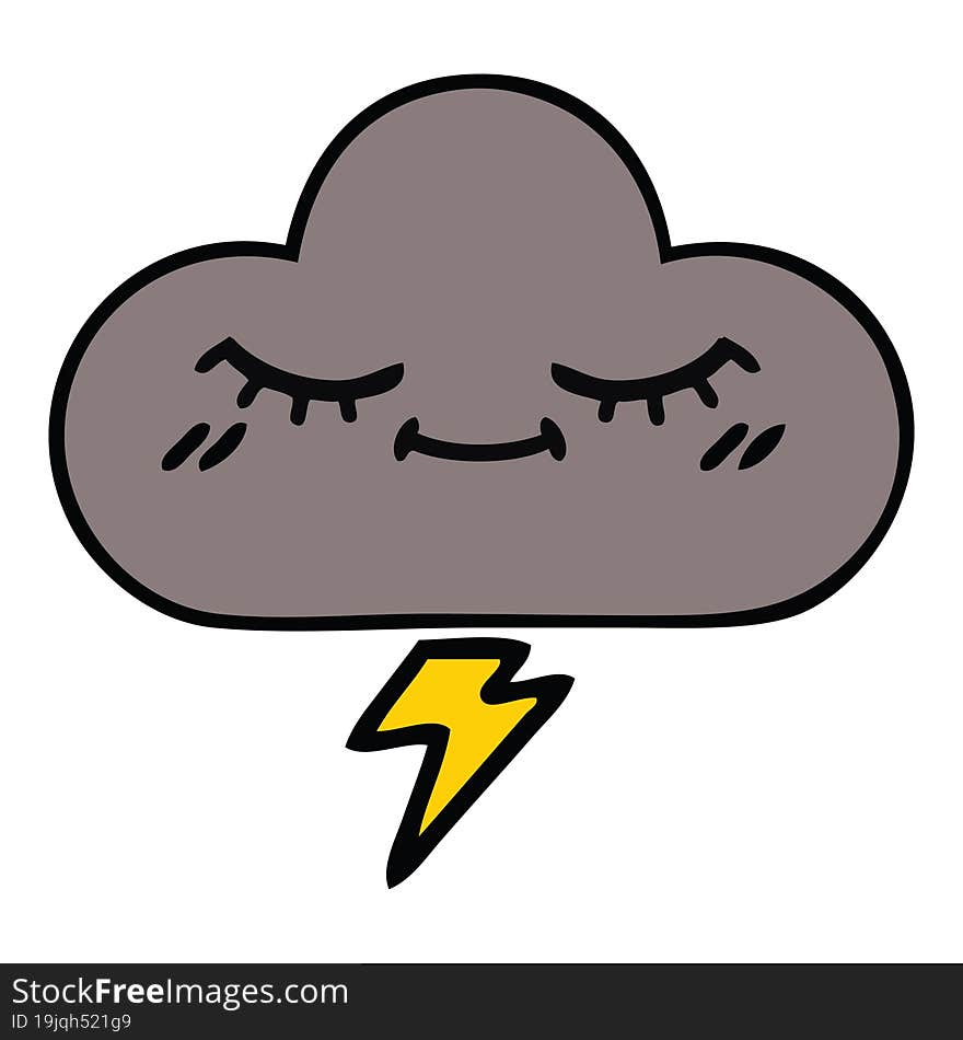 cute cartoon storm cloud