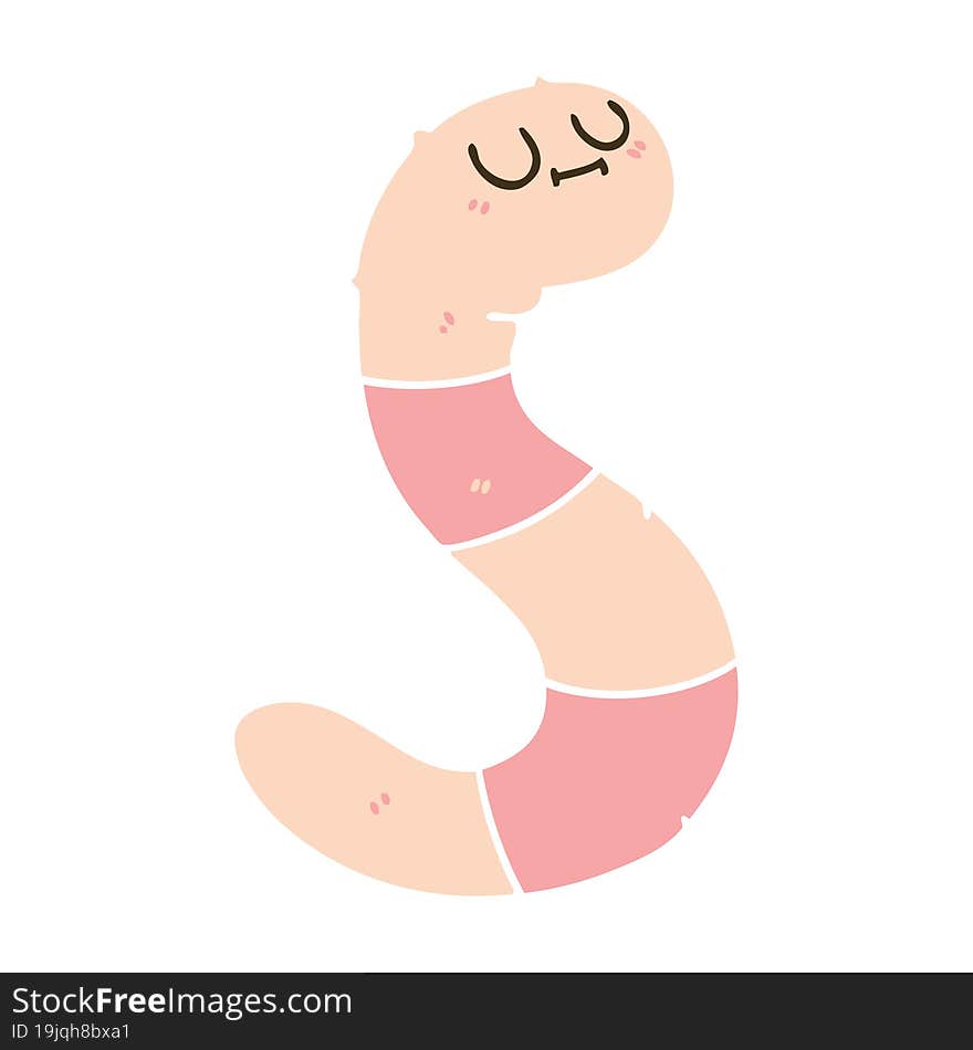 Quirky Hand Drawn Cartoon Worm