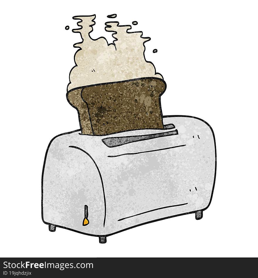 textured cartoon toaster